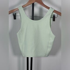 NWOT Lululemon Ribbed Softstreme Cropped Tank Top Kohlrabi Green